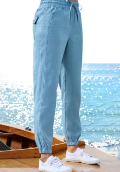Strandmode|Hosen|LASCANA Schlupfhose jeansblau
