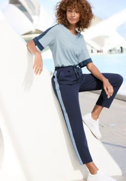 Strandmode|Vivance Schlupfhose marine-blau
