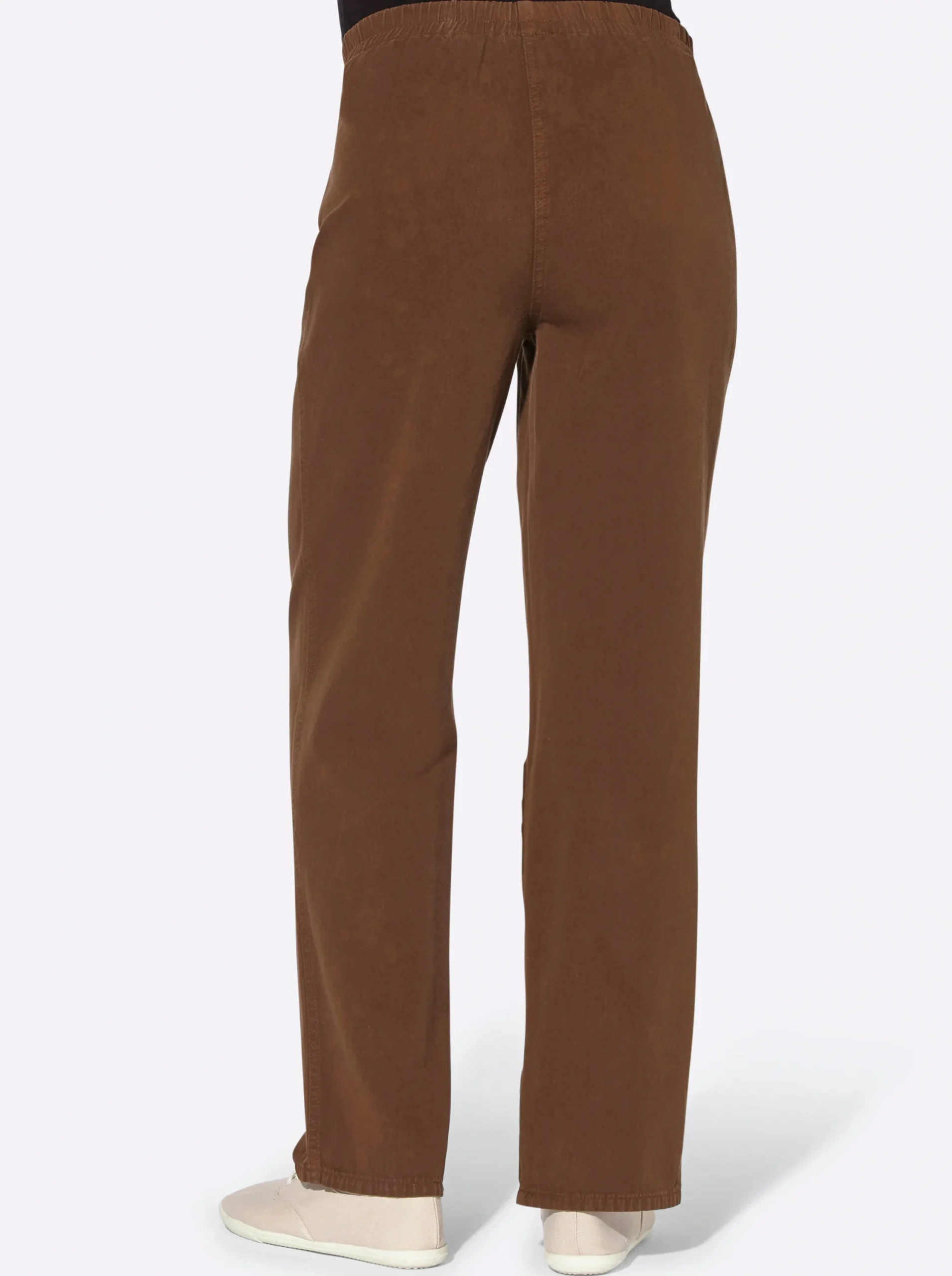 Hosen| Schlupfhose aus Baumwolle dunkelbraun