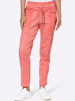 Hosen|heine Schlupfhose aus Sweatstoff koralle