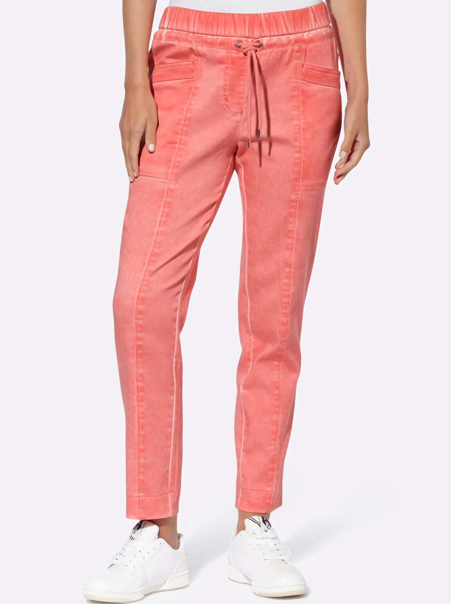 Hosen|heine Schlupfhose aus Sweatstoff koralle
