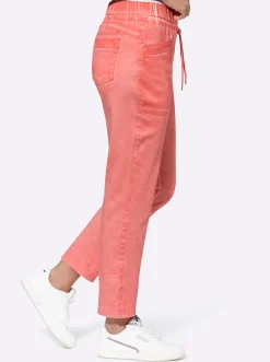 Hosen|heine Schlupfhose aus Sweatstoff koralle