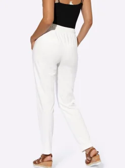 Hosen| Schlupfhose in Stretch-Qualität ecru