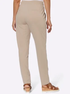 Hosen| Schlupfhose in Stretch-Qualität beige
