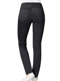 Hosen| Schlupfhose mit hohem Dehnbund schwarz