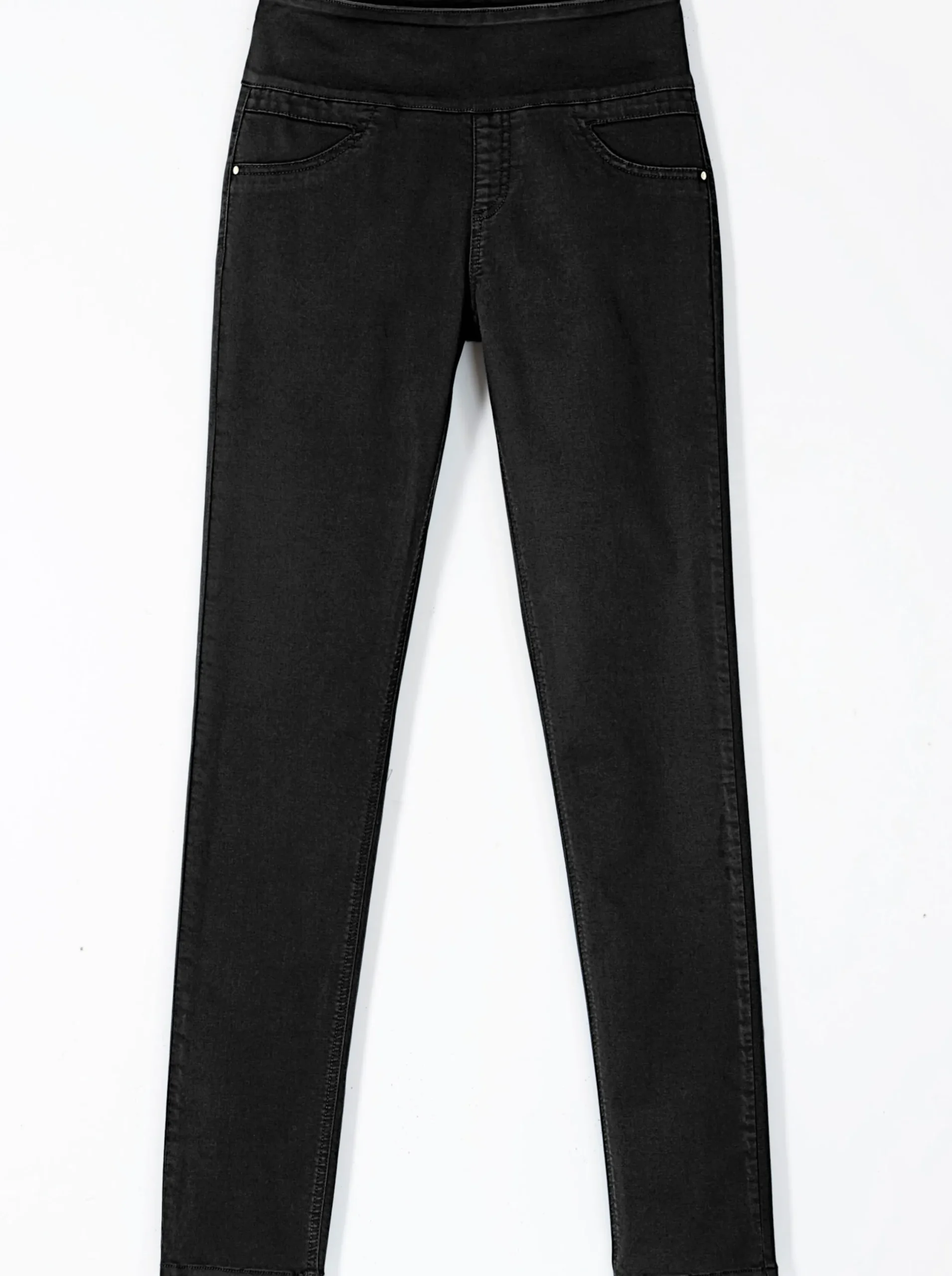 Hosen| Schlupfhose mit hohem Dehnbund schwarz