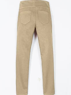 Hosen| Schlupfhose mit hohem Dehnbund sand
