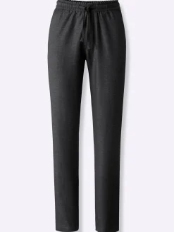 Hosen|heine Schlupfhose mit Leinen schwarz