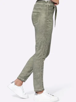 Hosen|heine Schlupfhose mit Rundum-Dehnbund khaki