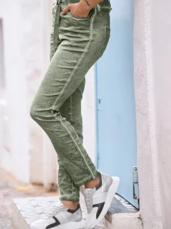 Hosen|heine Schlupfhose mit Rundum-Dehnbund khaki