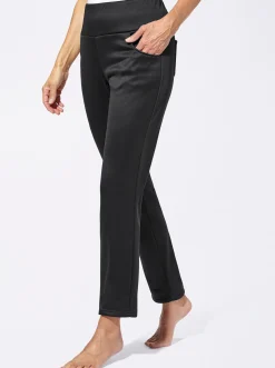 Hosen| Schlupfhose mit wärmender Fleece-Innenseite schwarz