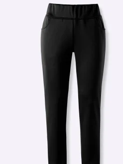 Hosen| Schlupfhose mit wärmender Fleece-Innenseite schwarz