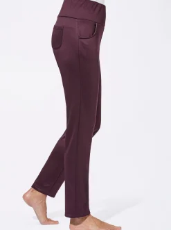 Hosen| Schlupfhose mit wärmender Fleece-Innenseite bordeaux