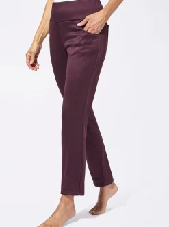 Hosen| Schlupfhose mit wärmender Fleece-Innenseite bordeaux