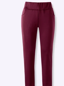 Hosen| Schlupfhose mit wärmender Fleece-Innenseite bordeaux