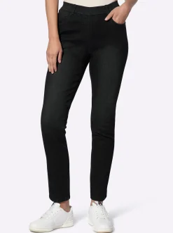 Jeans|heine Schlupfjeans mit Gürtelschlaufen blackdenim