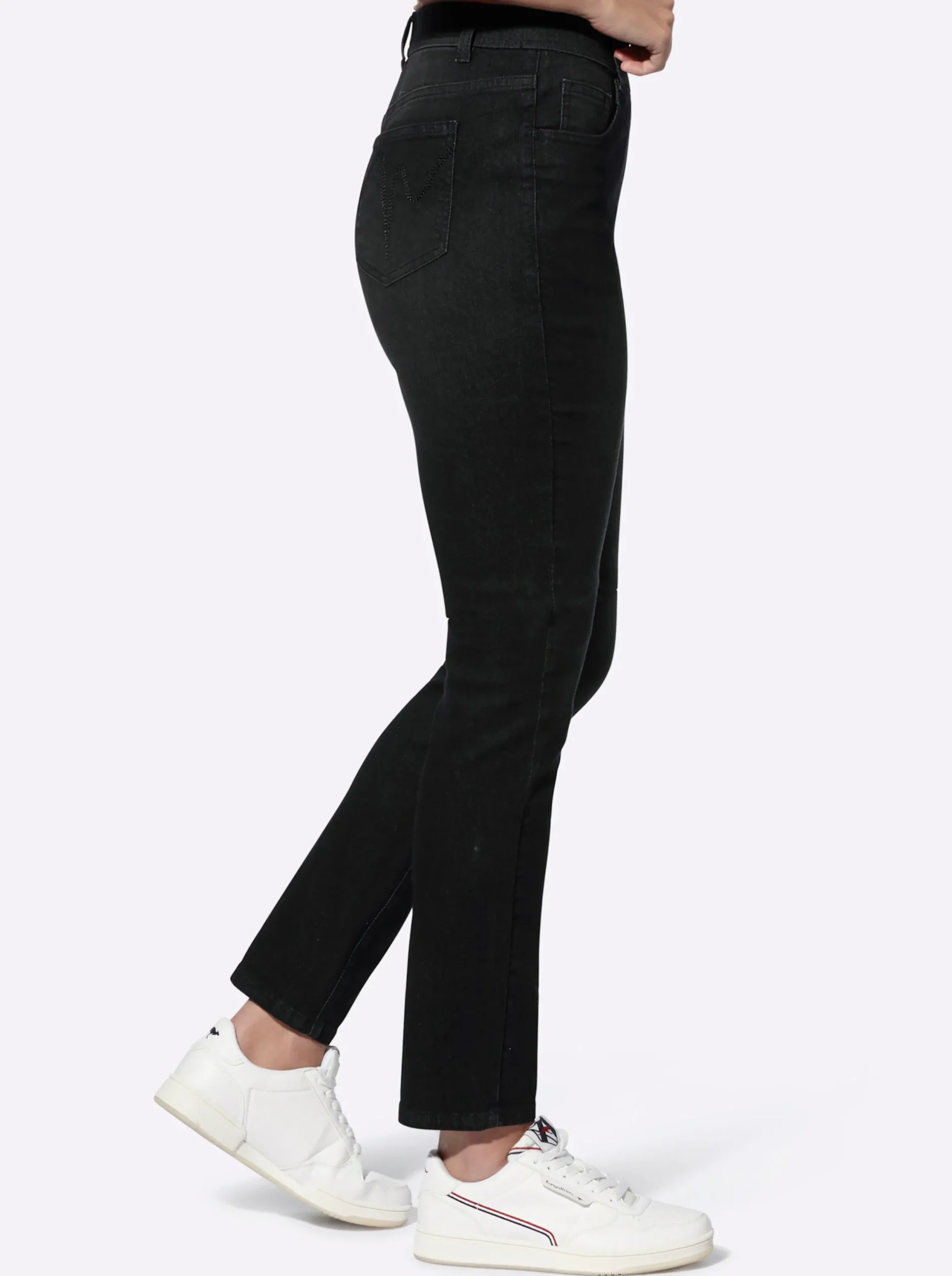 Jeans|heine Schlupfjeans mit Gürtelschlaufen blackdenim