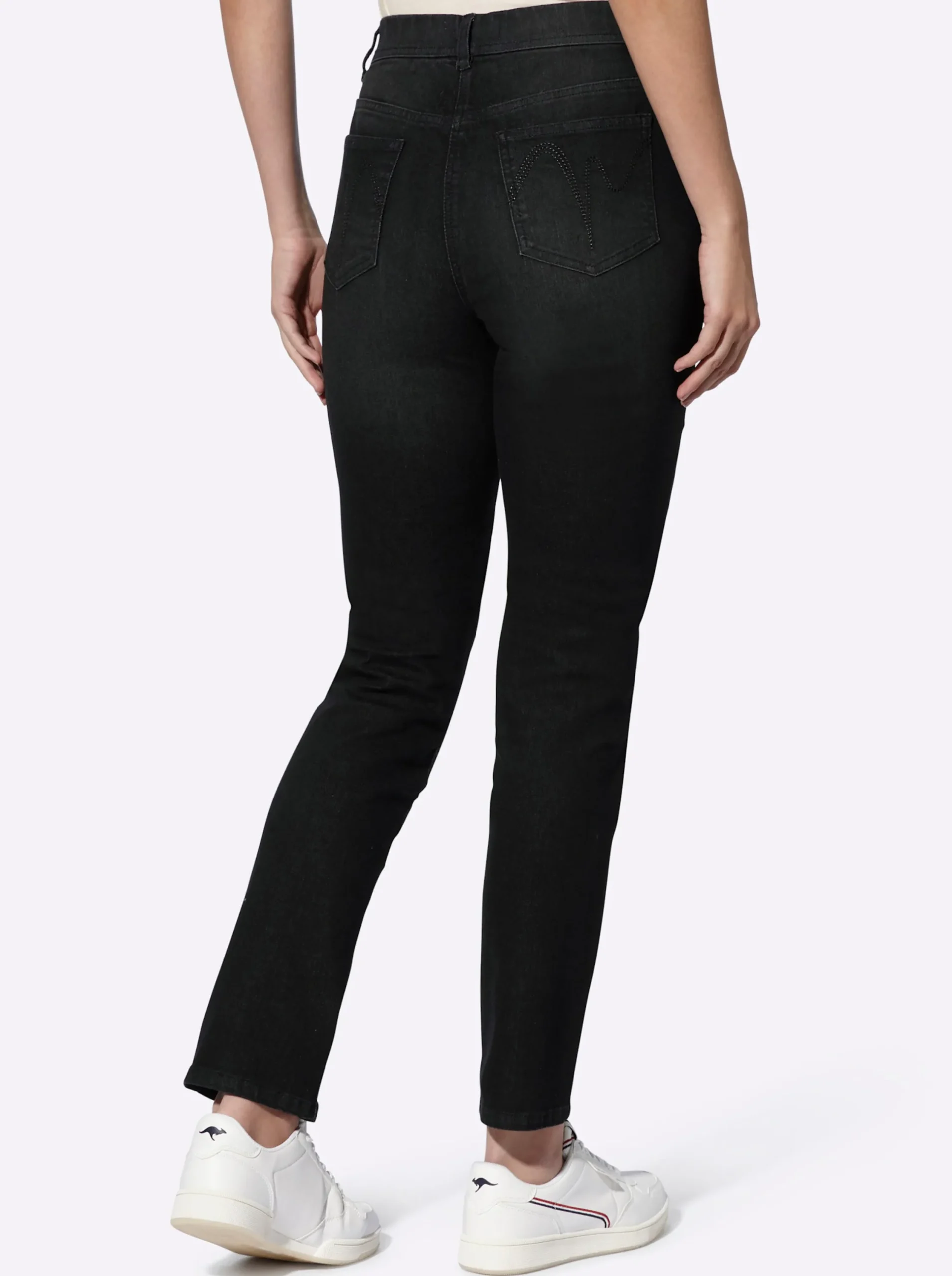 Jeans|heine Schlupfjeans mit Gürtelschlaufen blackdenim