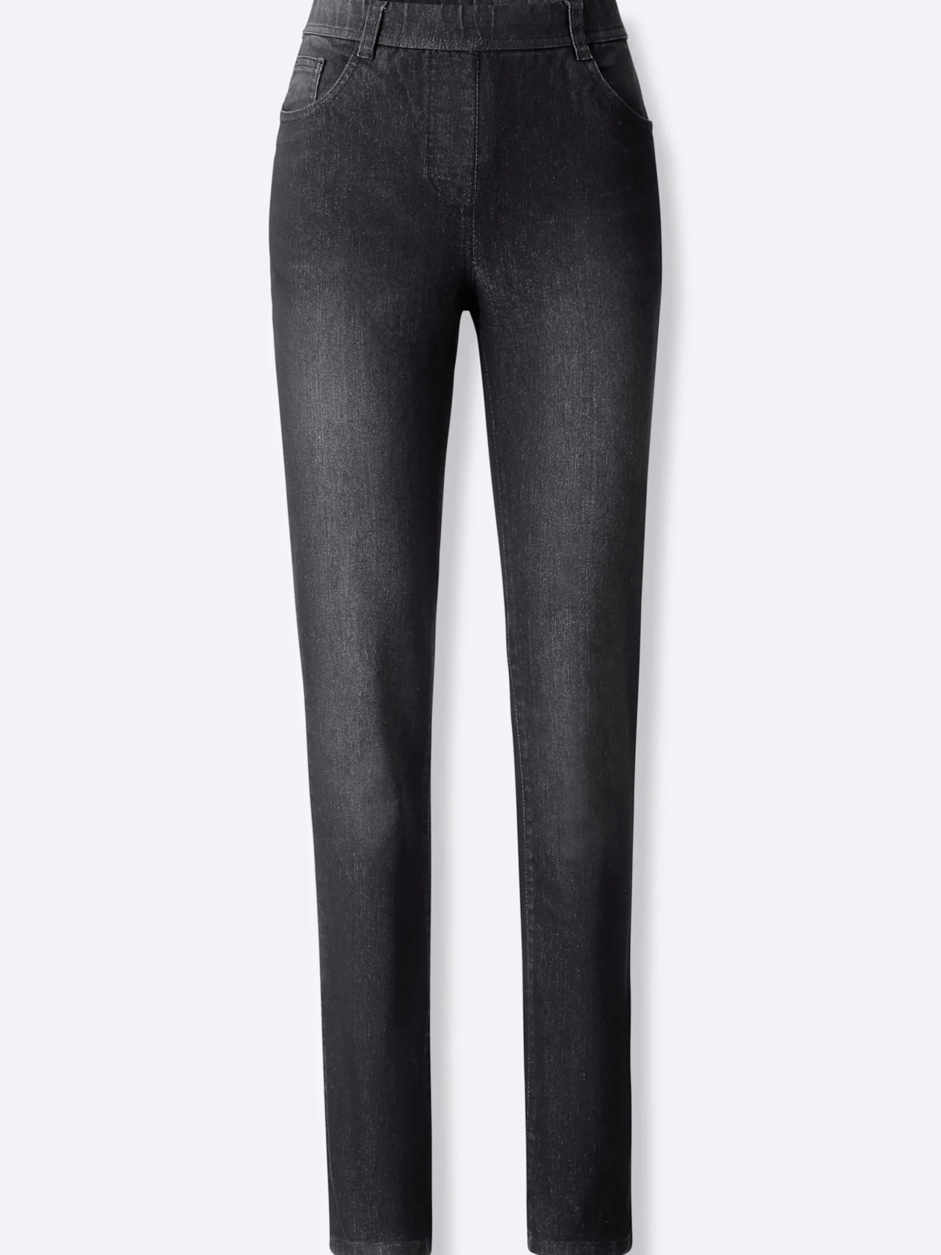 Jeans|heine Schlupfjeans mit Gürtelschlaufen blackdenim