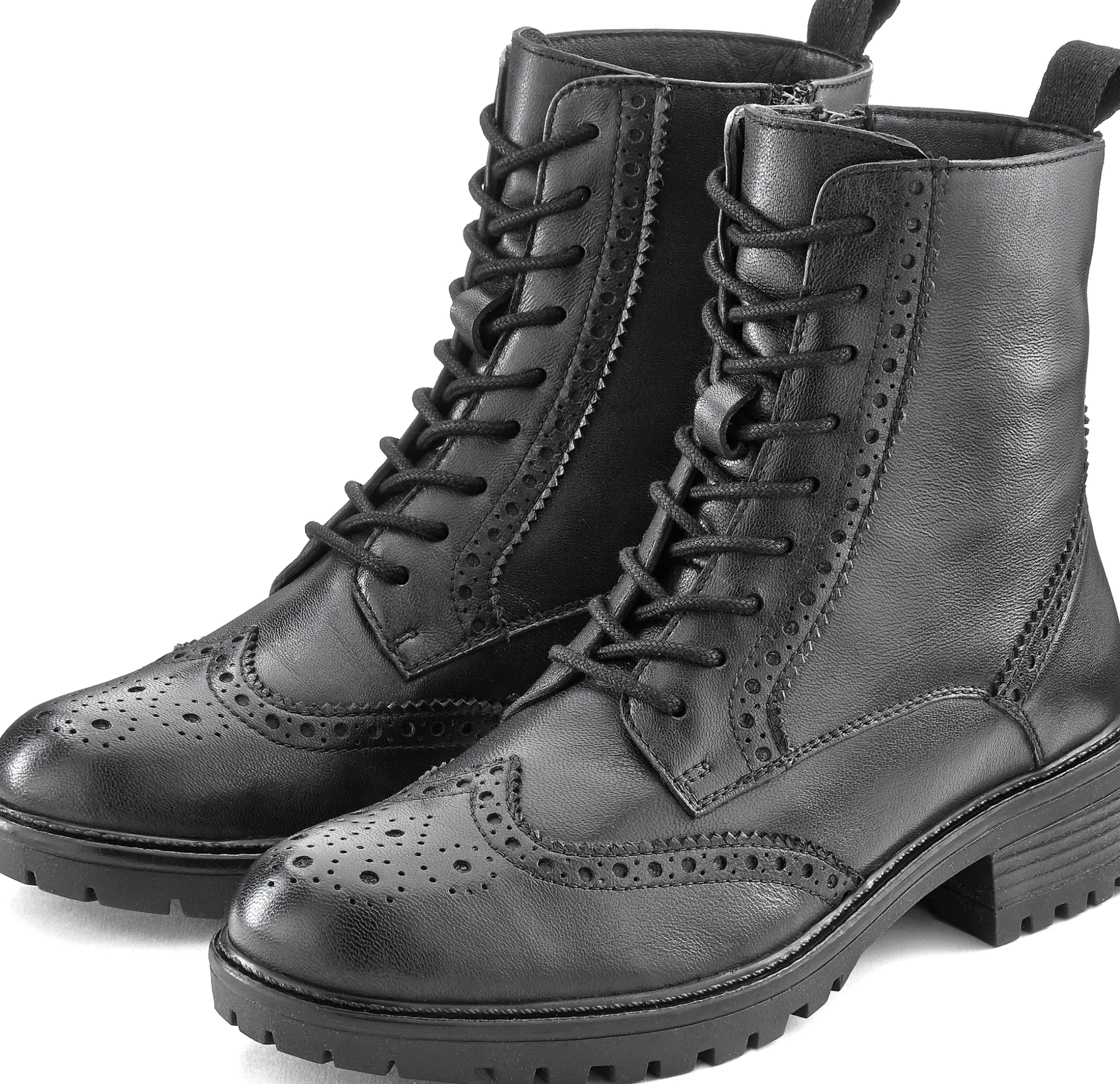 Stiefeletten|Stiefel|LASCANA Schnürboots schwarz