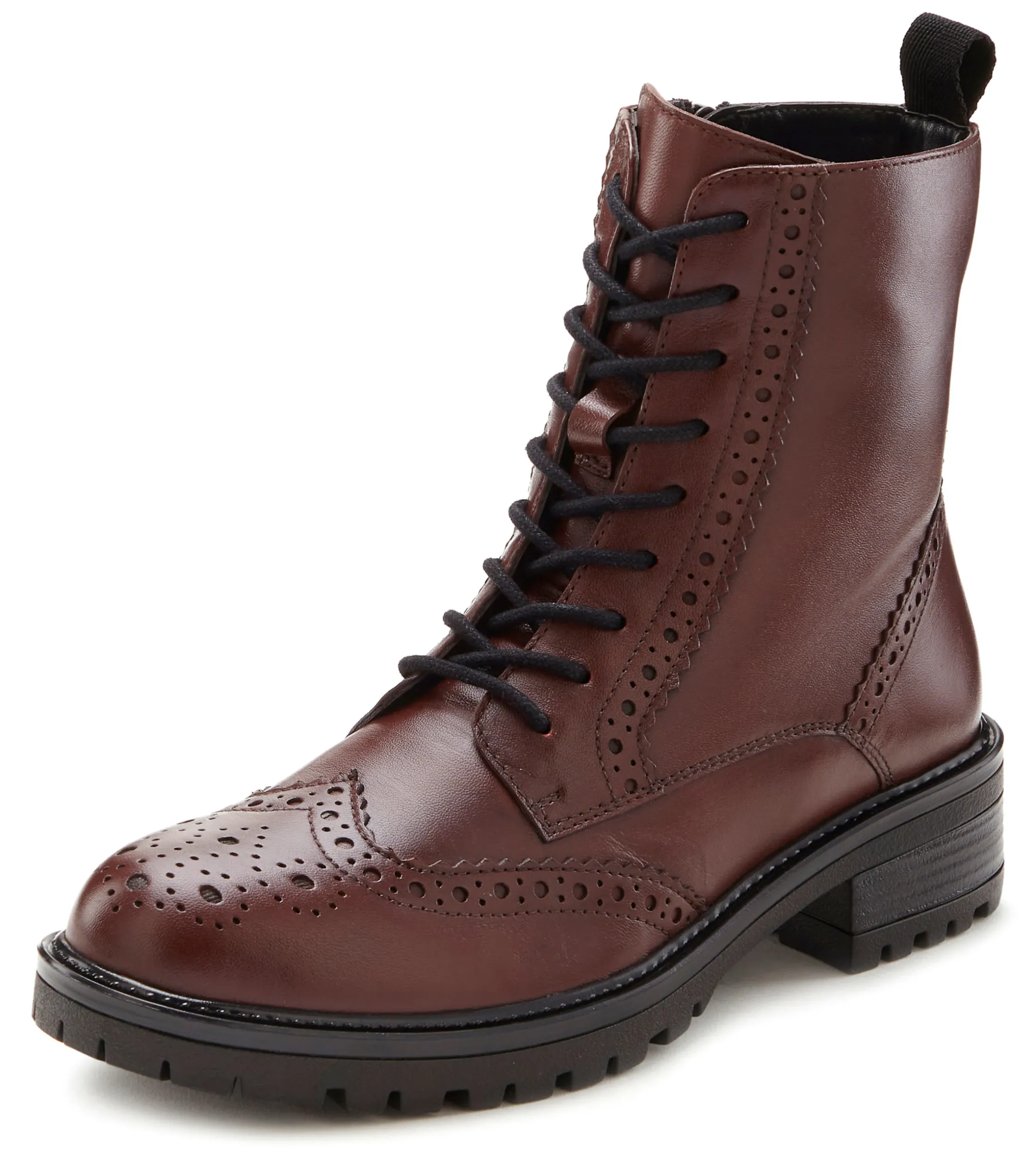 Stiefeletten|Stiefel|LASCANA Schnürboots bordeaux