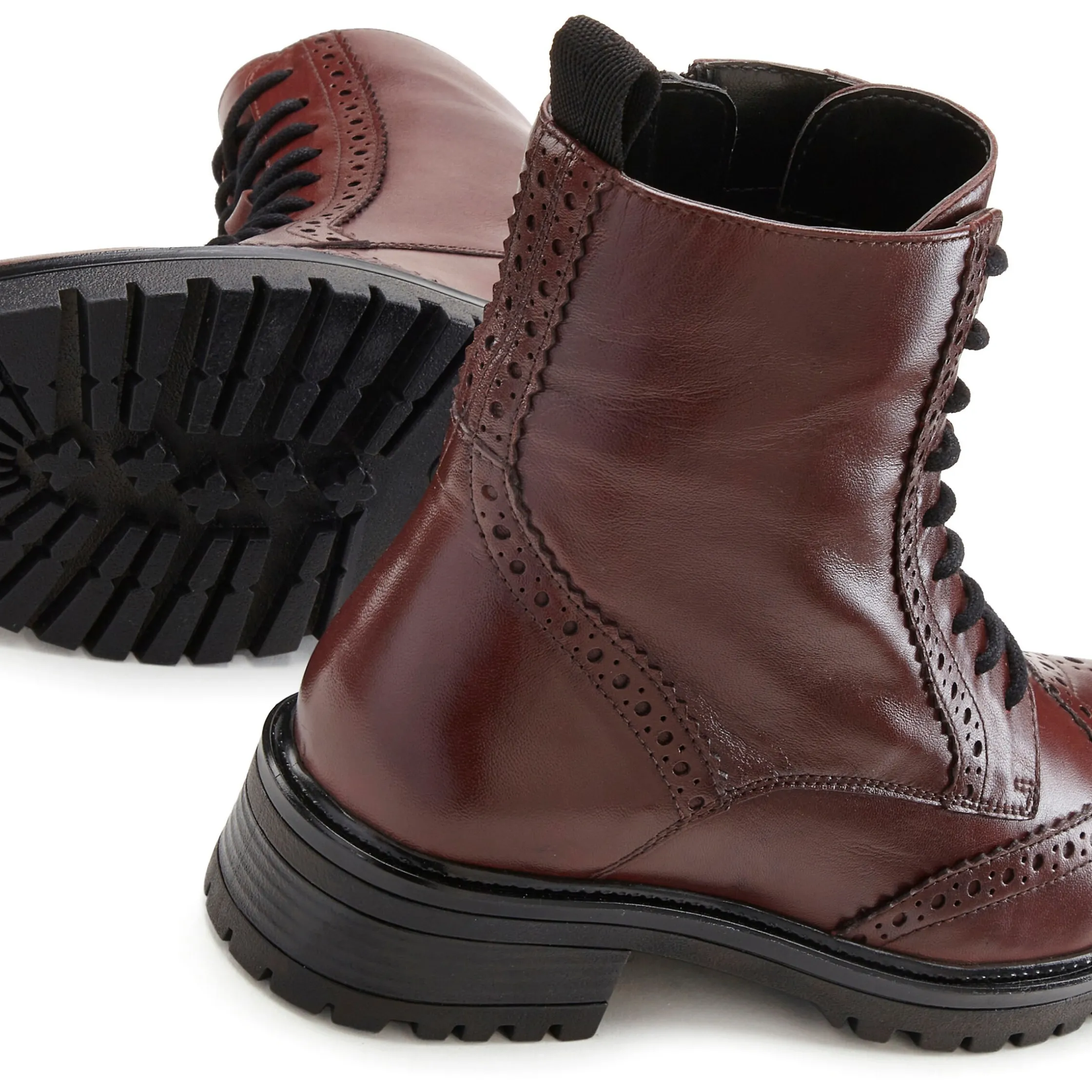 Stiefeletten|Stiefel|LASCANA Schnürboots bordeaux