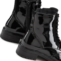 Stiefeletten|Stiefel|LASCANA Schnürboots schwarz-shiny