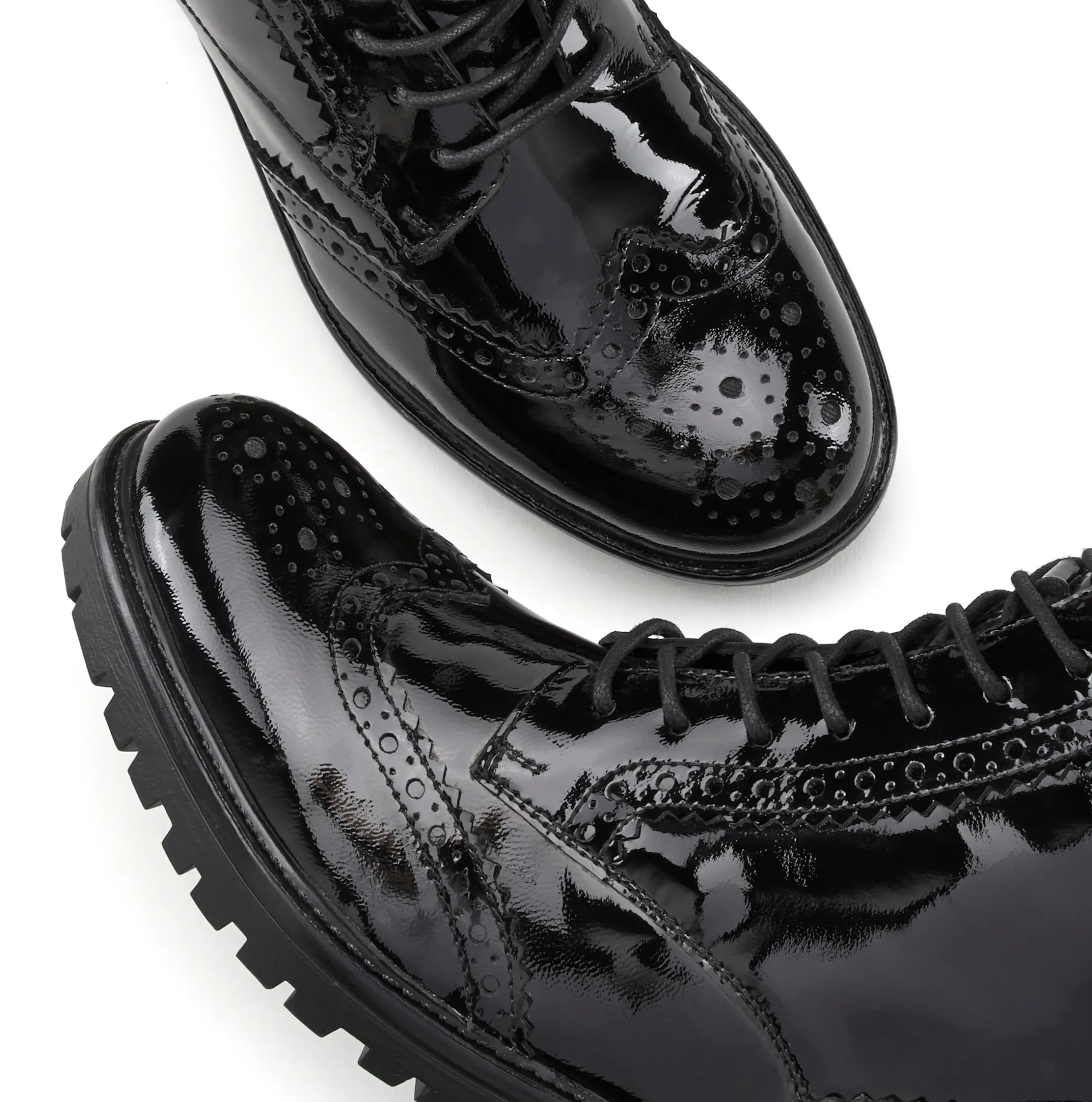 Stiefeletten|Stiefel|LASCANA Schnürboots schwarz-shiny