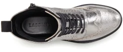 Stiefeletten|Stiefel|LASCANA Schnürboots silberfarben