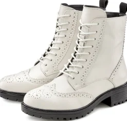 Stiefeletten|Stiefel|LASCANA Schnürboots weiß