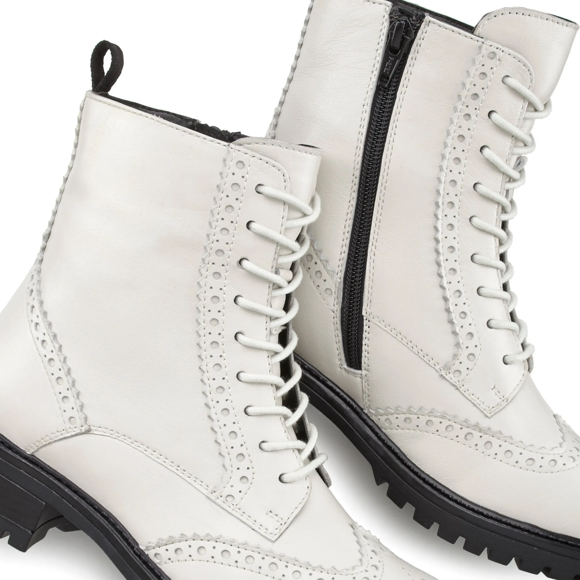 Stiefeletten|Stiefel|LASCANA Schnürboots weiß