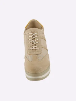 Sneakers & Schnürer|heine Schnürer sand-gelb-gemustert