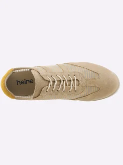 Sneakers & Schnürer|heine Schnürer sand-gelb-gemustert