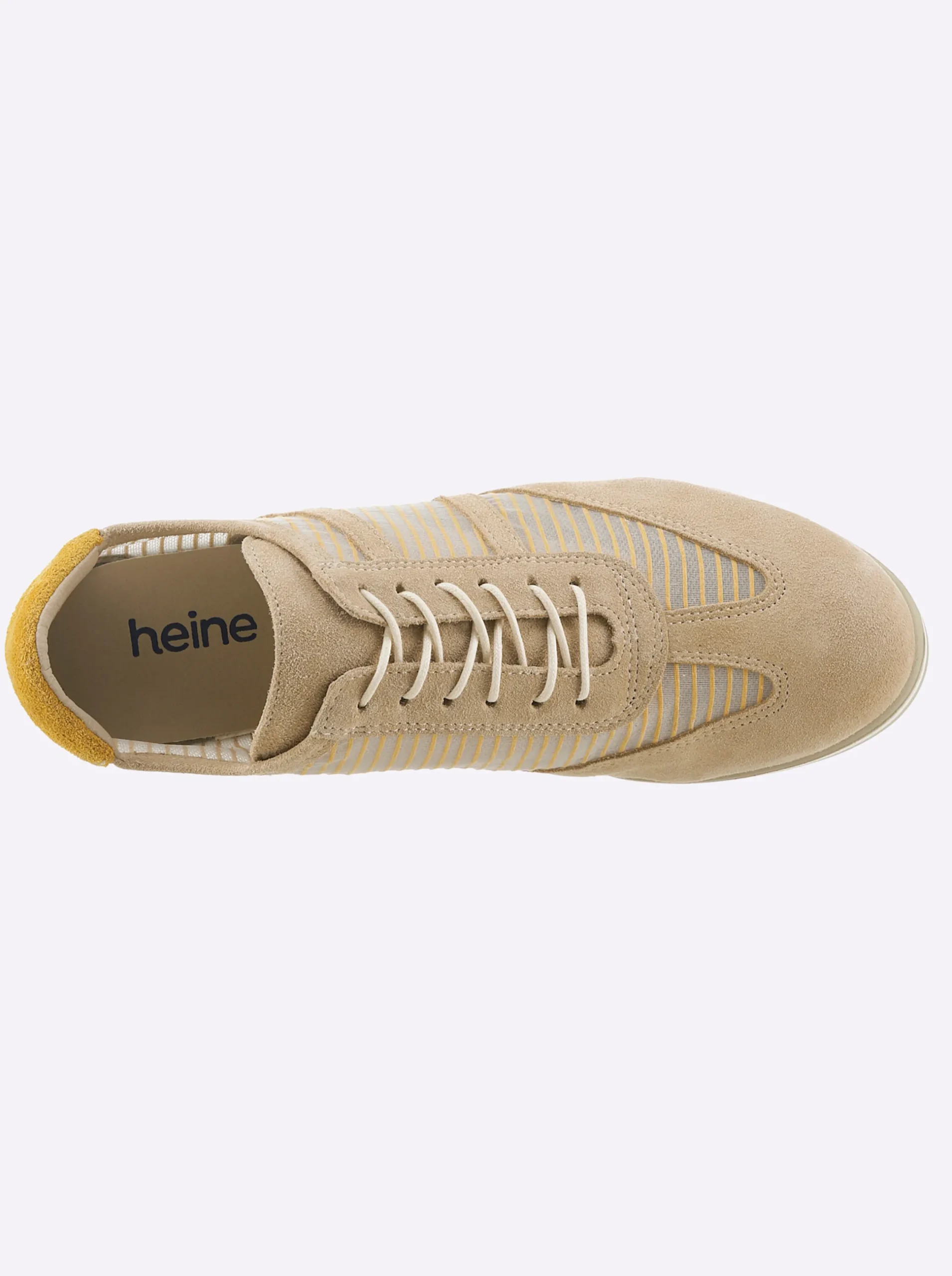 Sneakers & Schnürer|heine Schnürer sand-gelb-gemustert