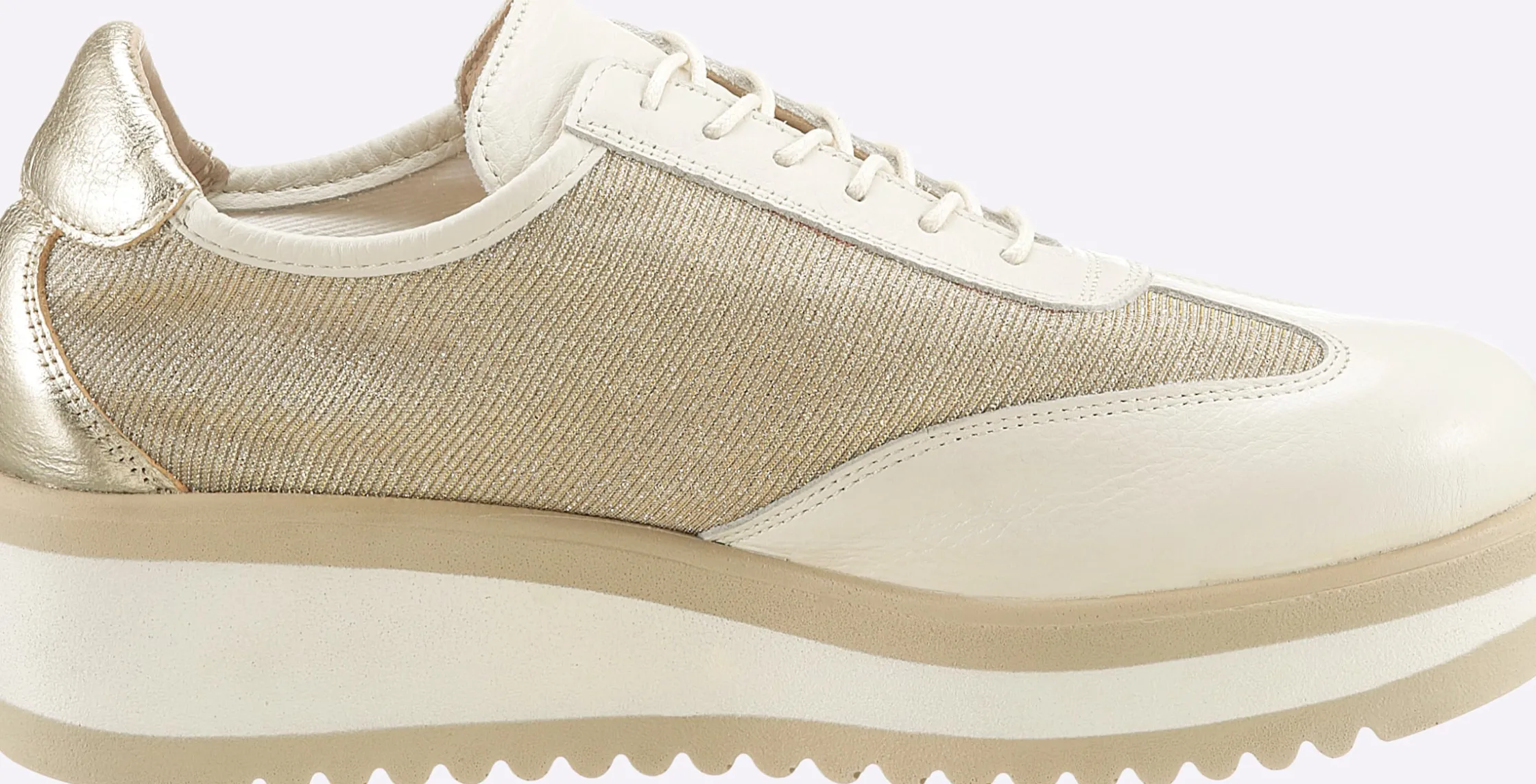 Sneakers & Schnürer|heine Schnürer creme-goldfarben