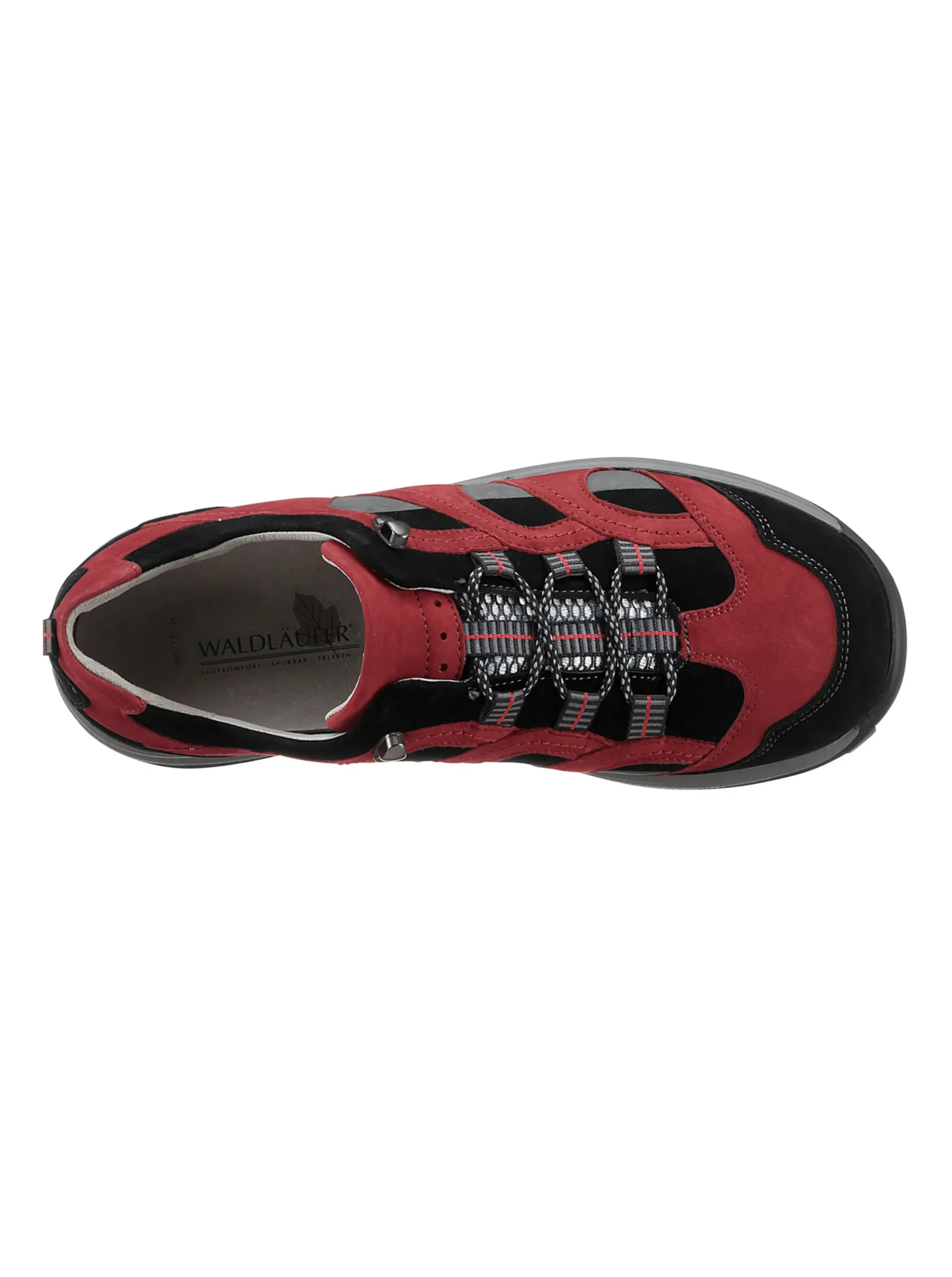 Sneakers & Schnürer|Waldläufer Schnürschuh rot-schwarz