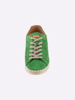 Sneakers & Schnürer|Gemini Schnürschuh mit Perforierung grün