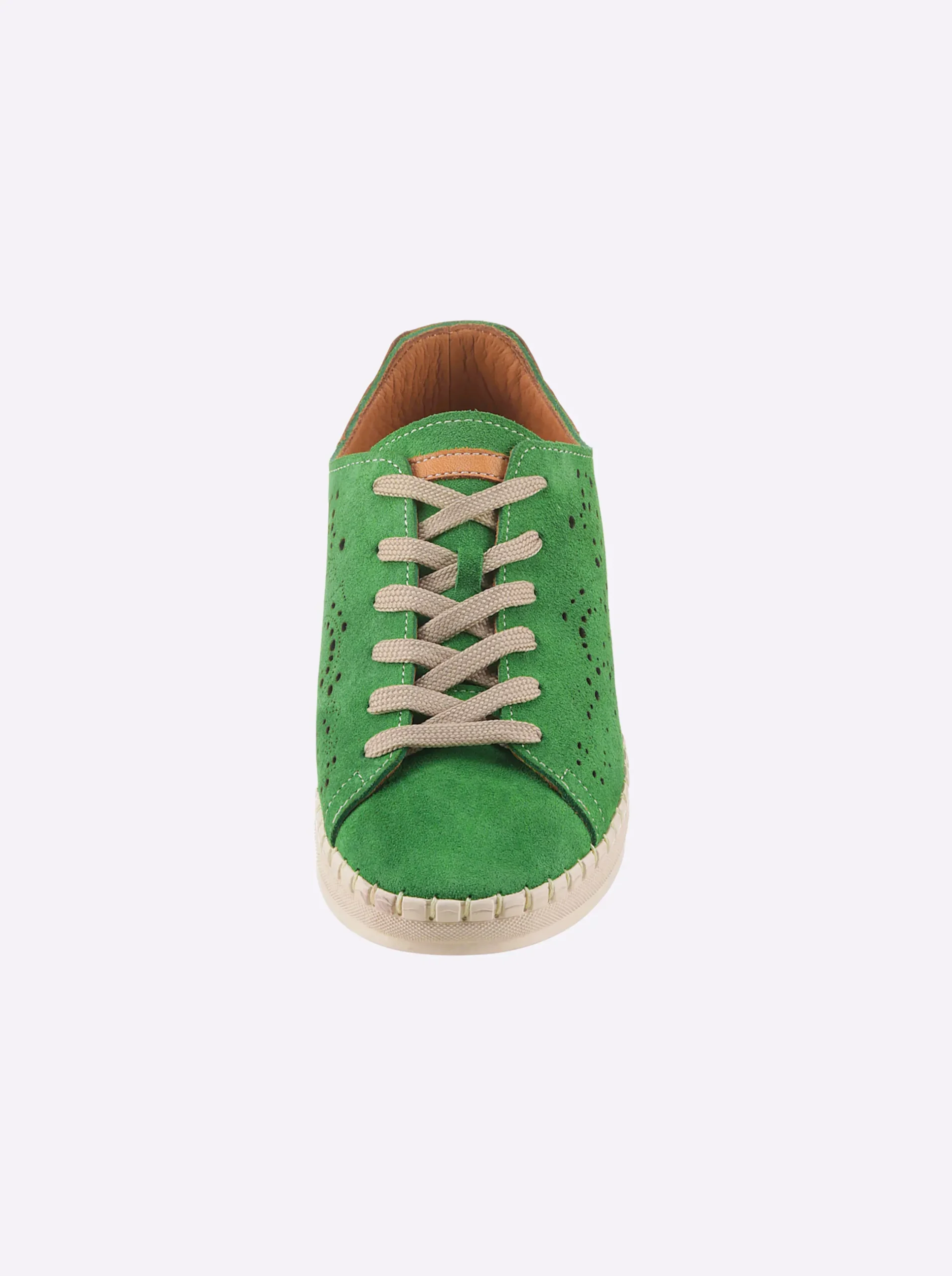 Sneakers & Schnürer|Gemini Schnürschuh mit Perforierung grün