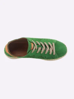 Sneakers & Schnürer|Gemini Schnürschuh mit Perforierung grün