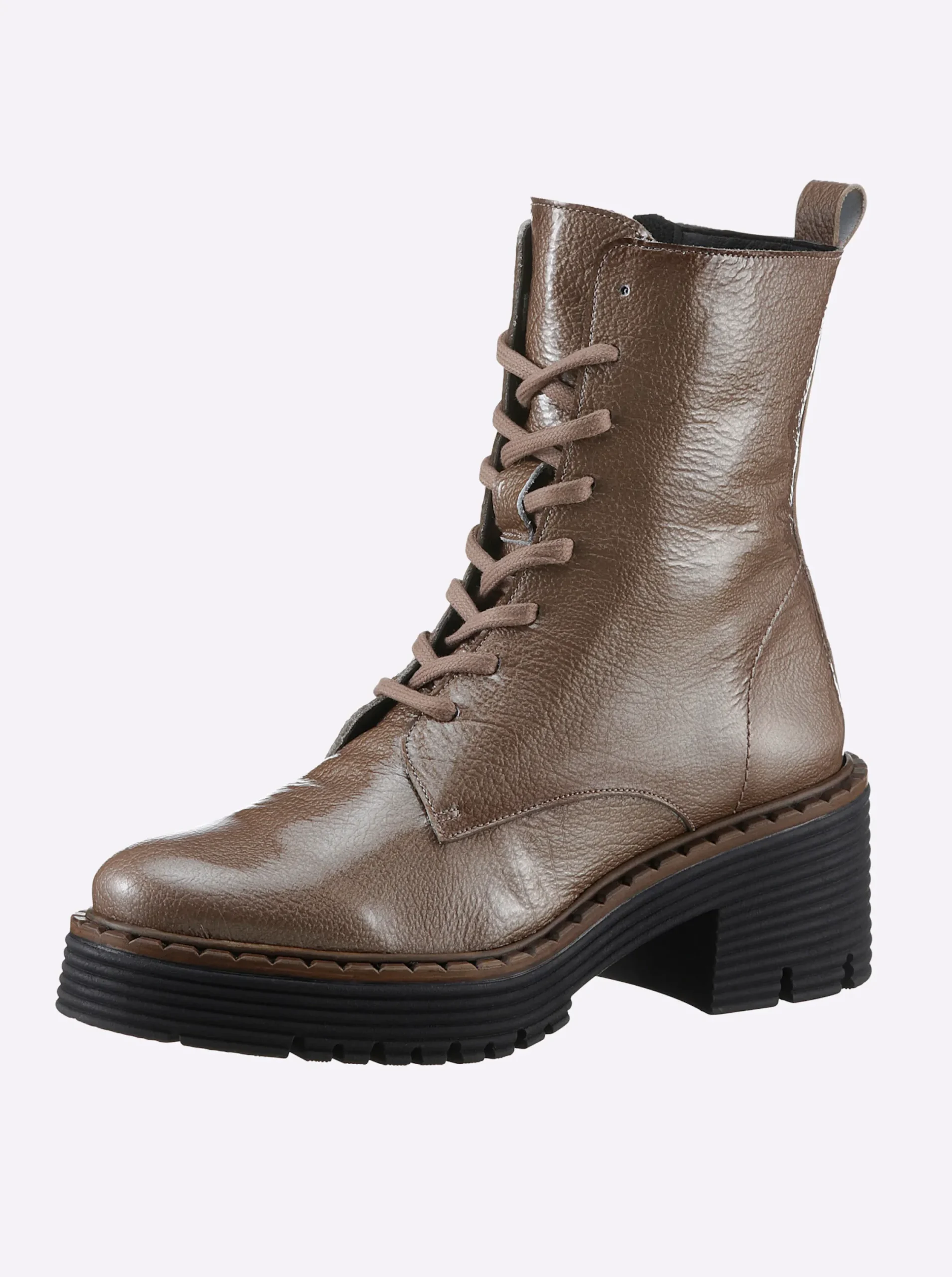 Stiefel|heine Schnürstiefel taupe