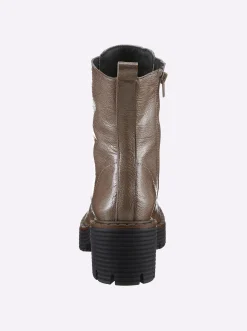 Stiefel|heine Schnürstiefel taupe