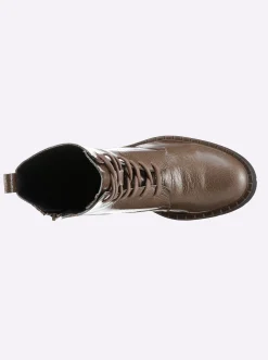 Stiefel|heine Schnürstiefel taupe