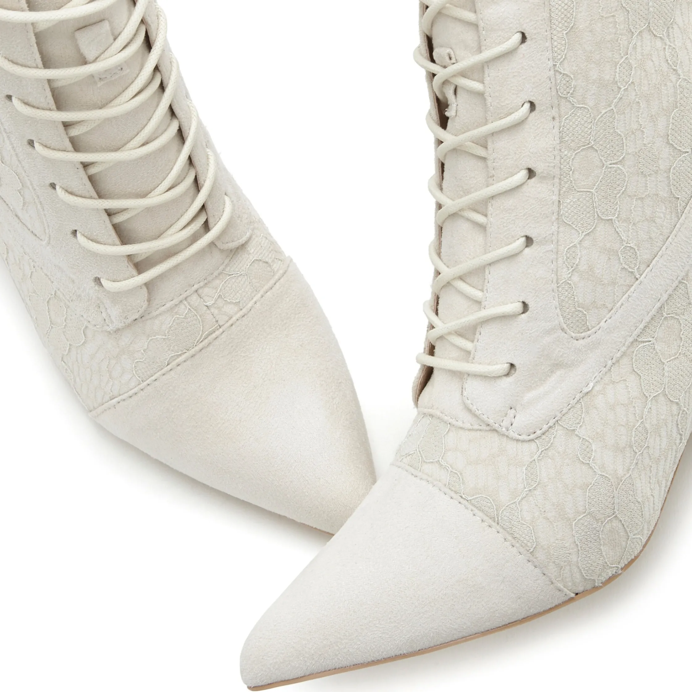 Stiefeletten|Stiefel|LASCANA Schnürstiefelette beige