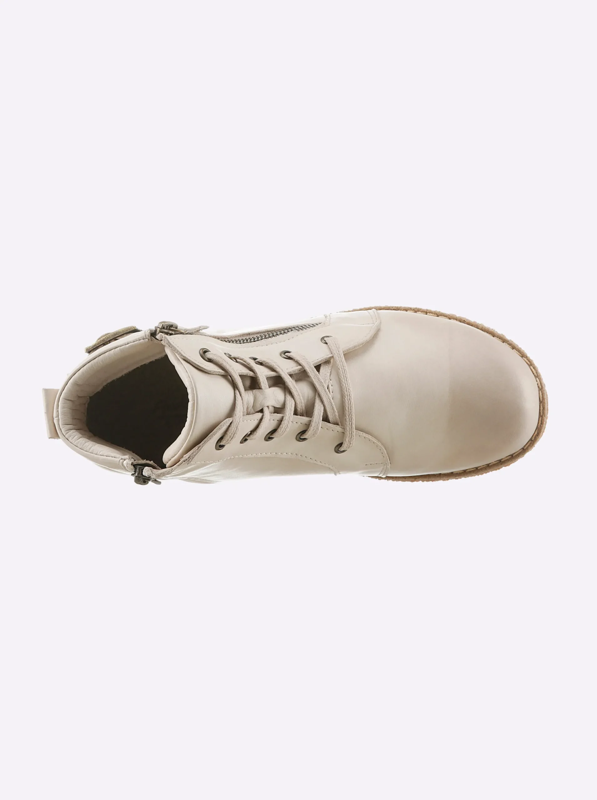Stiefeletten|Stiefel|Andrea Conti Schnürstiefelette creme
