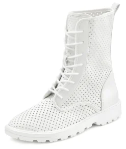 Stiefeletten|Stiefel|LASCANA Schnürstiefelette weiß