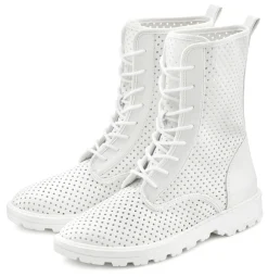 Stiefeletten|Stiefel|LASCANA Schnürstiefelette weiß