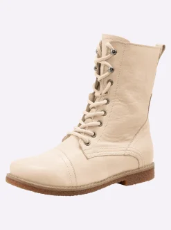 Stiefeletten|Stiefel|Andrea Conti Schnürstiefelette creme