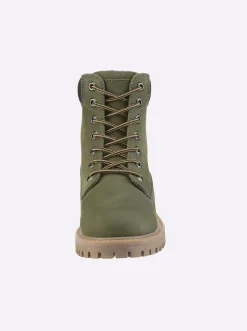 Stiefeletten|Stiefel|heine Schnürstiefelette khaki