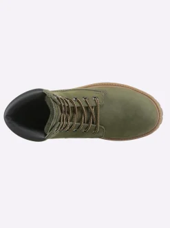 Stiefeletten|Stiefel|heine Schnürstiefelette khaki