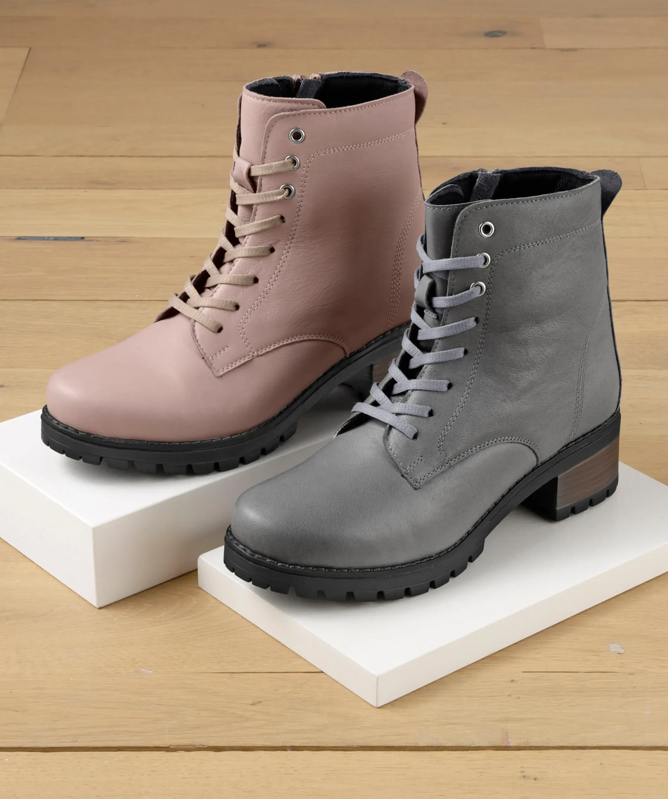 Stiefeletten|Stiefel|heine Schnürstiefelette rose
